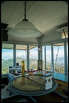 Interior of Buck Rock fire lookout. Giant Sequoia National Monument, Sequoia National Forest, California, USA ( color)