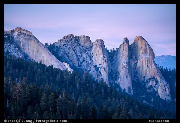 The Needles at twilight. Giant Sequoia National Monument, Sequoia National Forest, California, USA (color)