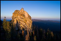 Aerial View of Buck Rock at sunrise. Giant Sequoia National Monument, Sequoia National Forest, California, USA ( color)