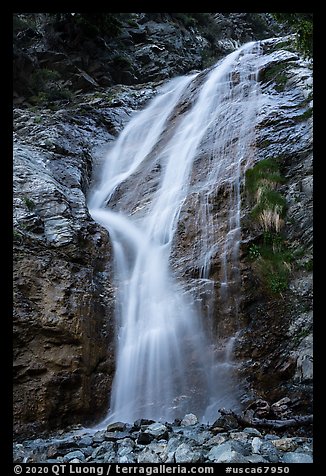 San Antonio Falls lower tier. San Gabriel Mountains National Monument, California, USA (color)