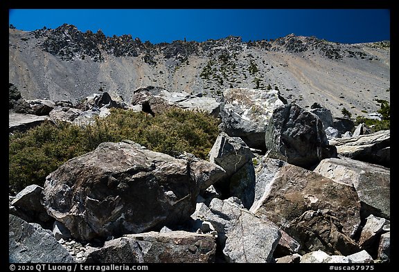 Talus Rocks and ridge, Baldy Bowl. San Gabriel Mountains National Monument, California, USA