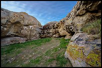 Inside the U-shaped Painted Rock. Carrizo Plain National Monument, California, USA ( color)