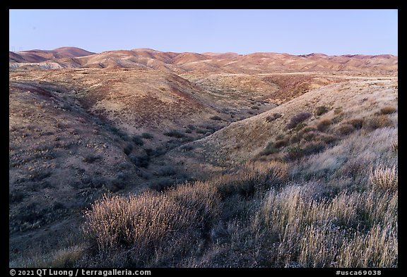 Wallace Creek and Temblor Range. Carrizo Plain National Monument, California, USA