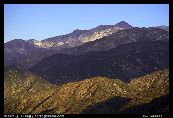 Twin Peaks, early morning. San Gabriel Mountains National Monument, California, USA (color)