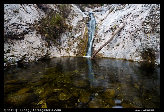 Pool and Lower Switzer Falls. San Gabriel Mountains National Monument, California, USA (color)