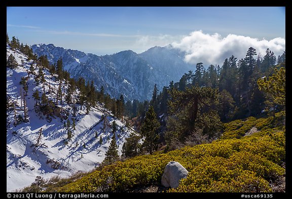 Galena Peak from San Gorgonio Mountain. Sand to Snow National Monument, California, USA (color)