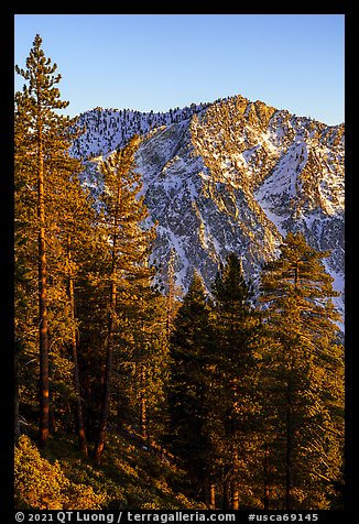Galena Peak from San Gorgonio Mountain at sunset. Sand to Snow National Monument, California, USA (color)