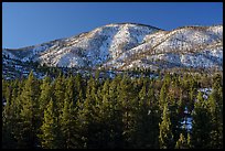 North face of Grinnell Mountain in winter. Sand to Snow National Monument, California, USA ( color)