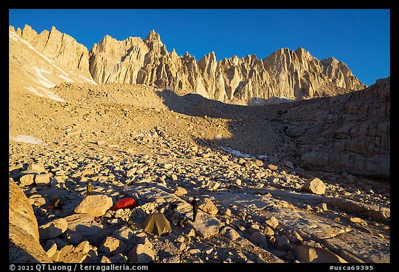 Trail Camp and Mt Whitney, Inyo National Forest. California (color)