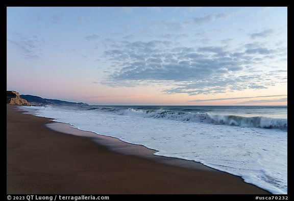 Santa Maria Beach at sunset. Point Reyes National Seashore, California, USA (color)