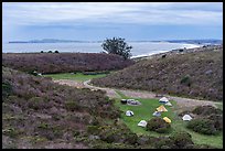 Coast Campground and Drake Bay. Point Reyes National Seashore, California, USA ( color)