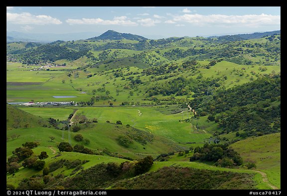 Coyote Valley from Santa Teresa County Park in the spring. California, USA (color)
