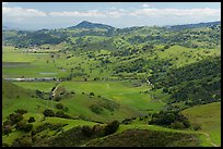 Coyote Valley from Santa Teresa County Park in the spring. California, USA ( color)