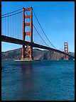 Golden Gate Bridge from water level, afternoon. San Francisco, California, USA (Panoramic color)