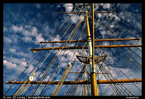 Masts of the Balclutha, Maritime Museum. San Francisco, California, USA