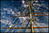 Masts of the Balclutha, Maritime Museum. San Francisco, California, USA ( color)