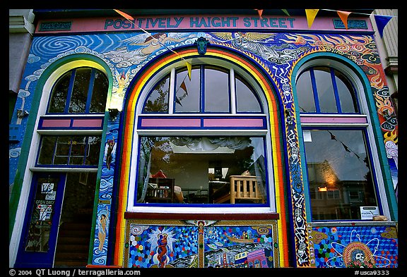 Positively Haight Street, Haight Ashbury district. San Francisco, California, USA (color)