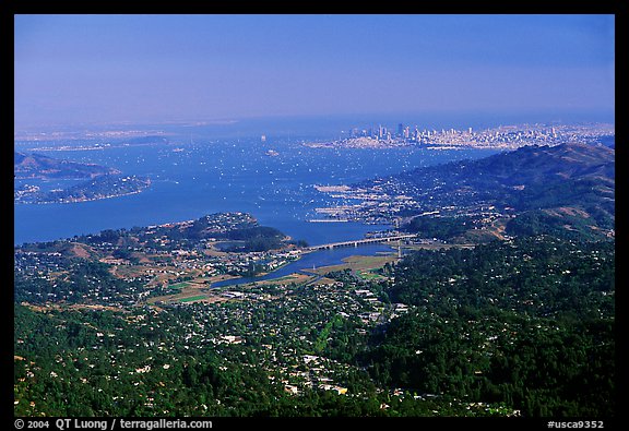 San Francisco and the Bay Area seen from Mt Tamalpais. California, USA