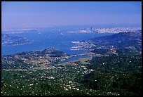 San Francisco and the Bay Area seen from Mt Tamalpais. California, USA (color)
