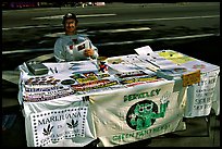 Street Booth advocating Drug legalization. Berkeley, California, USA ( color)