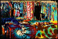 Colorful Tye die T-shirts for sale. Berkeley, California, USA ( color)