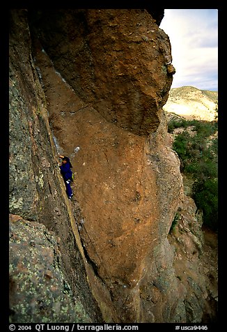 Rock climber. Pinnacles National Park, California, USA.