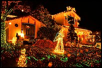 House with Christmas Lights. San Jose, California, USA ( color)