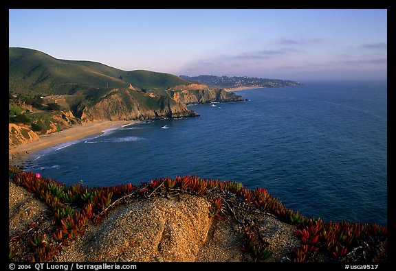 Coastline near Devil's slide, sunset. San Mateo County, California, USA (color)