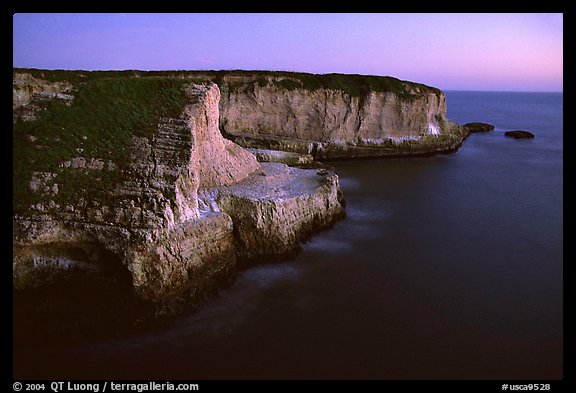 Cliffs at dusk, Wilder Ranch State Park. California, USA (color)