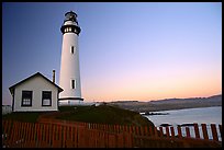 Pigeon Point Lighthouse, dusk. San Mateo County, California, USA (color)