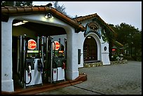 Gas station, highway 1. Carmel-by-the-Sea, California, USA (color)