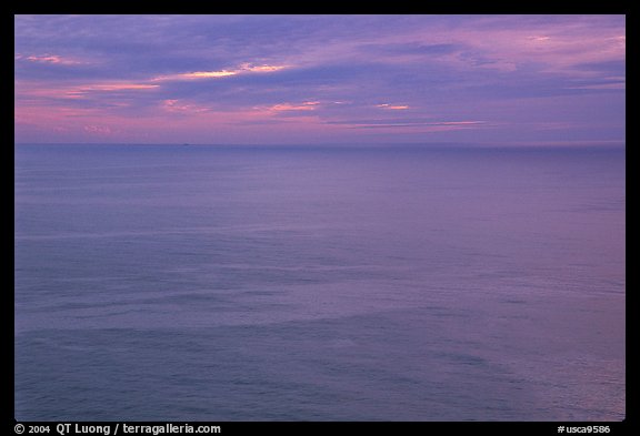Pastel sunset  over the Ocean. Big Sur, California, USA (color)