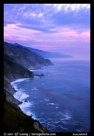 Coast at sunset. Big Sur, California, USA