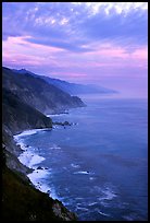 Coast at sunset. Big Sur, California, USA (color)