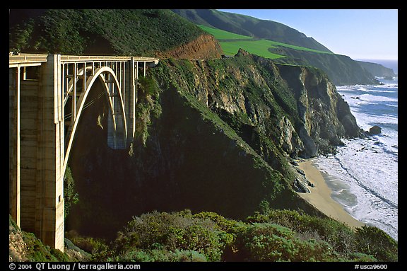 Bixby Creek Bridge. Big Sur, California, USA (color)