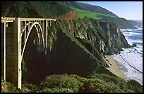 Bixby Creek Bridge. Big Sur, California, USA (color)