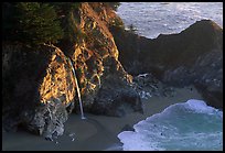 McWay Cove waterfall, late afternoon. Big Sur, California, USA
