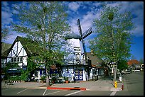 Windmill, Danish village of Solvang. California, USA (color)