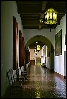 Corridors of the courthouse. Santa Barbara, California, USA ( color)