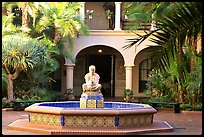 Courtyard with fountain, Balboa Park. San Diego, California, USA