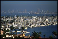 Harbor and skyline. San Diego, California, USA (color)
