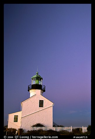 Old Point Loma Lighthouse, sunset. San Diego, California, USA