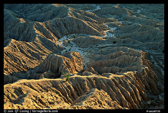 Erosion formations seen from Font Point. Anza Borrego Desert State Park, California, USA (color)