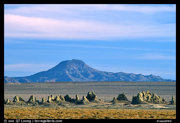 Trona Pinnacles and Mountains, late afternoon. California, USA (color)