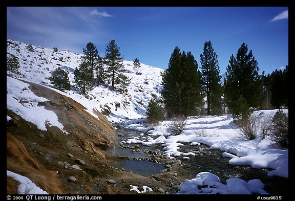 Buckeye Hot Springs in winter. California, USA (color)