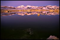 Tufas and Sierra Nevada, winter sunrise. Mono Lake, California, USA