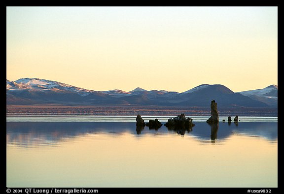 Isolated Tufa towers. Mono Lake, California, USA (color)