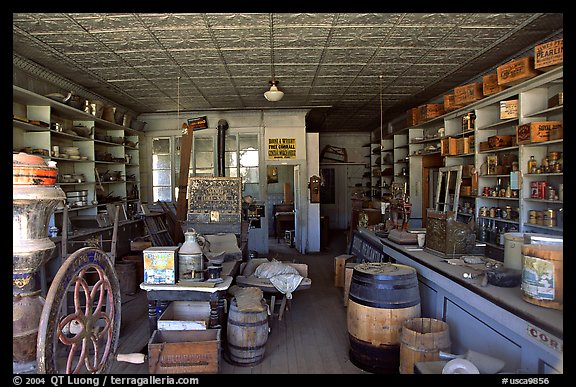 Interior of general store, Ghost Town, Bodie State Park. California, USA