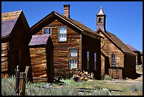 Main street row, Ghost Town, Bodie State Park. California, USA