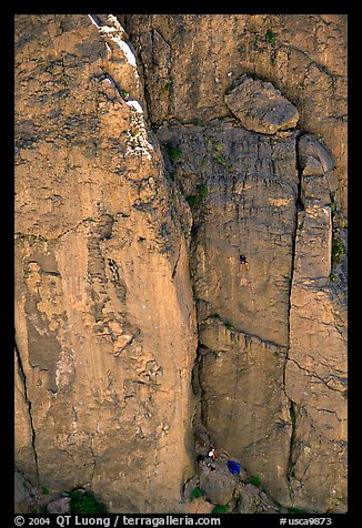 Climbers in Owens River Gorge. California, USA (color)